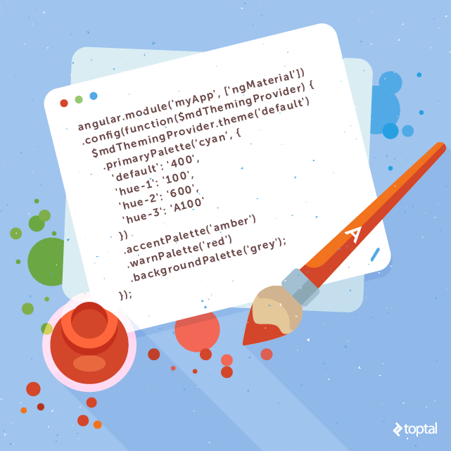 Some Angular Material code.