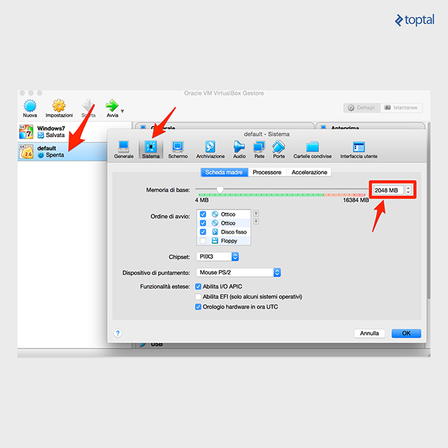 VirtualBox memory settings