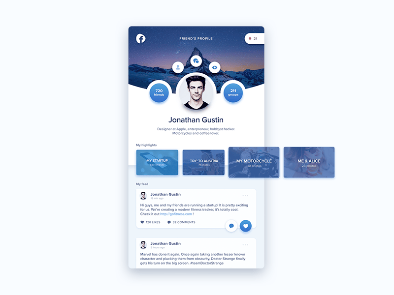 Let’s Redesign Facebook: 10 Inspirations to Get You Started | Toptal®