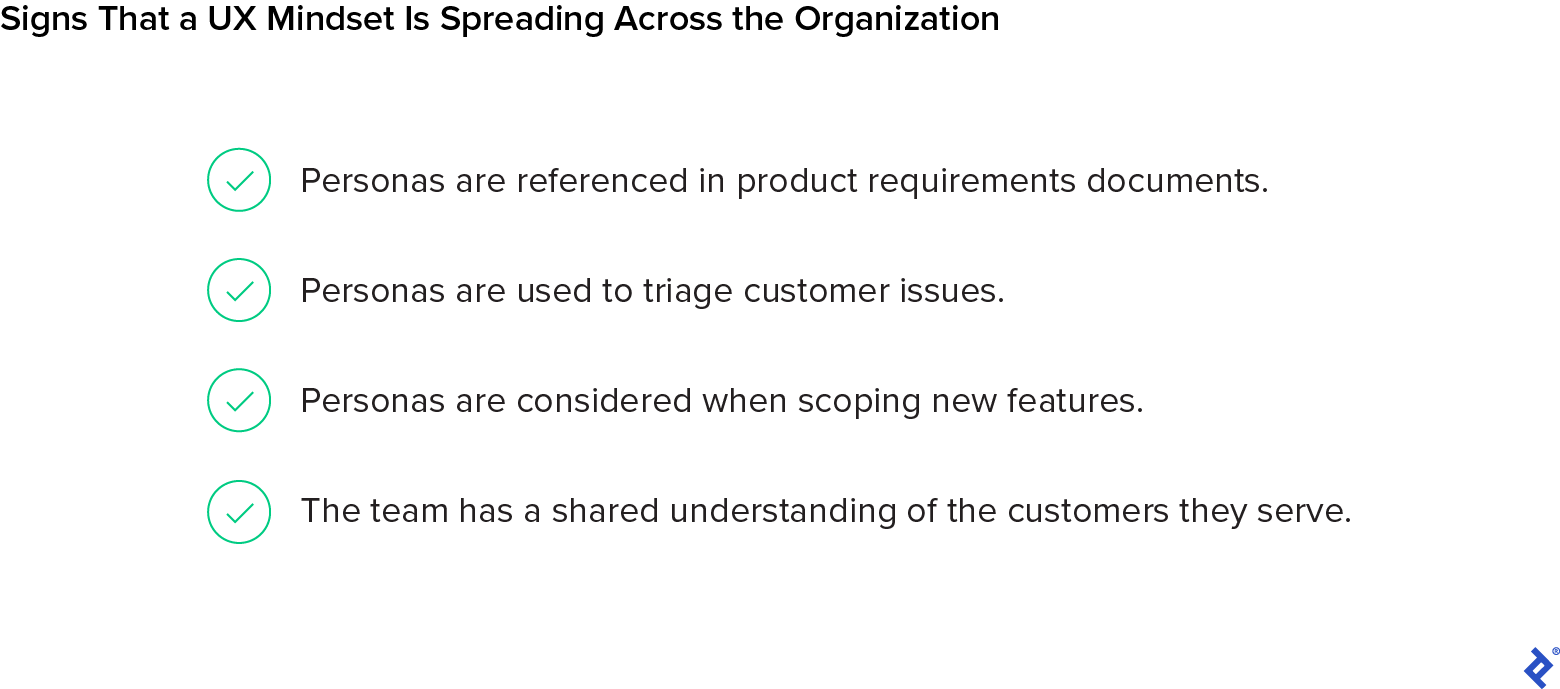 User personas encourage cross-functional collaboration that are mindful of these identities.