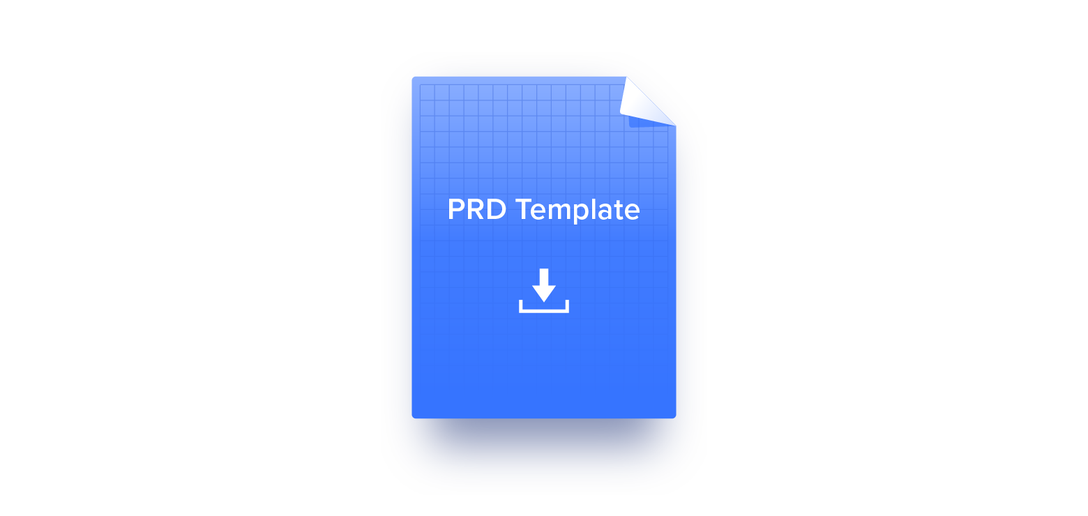 A downloadable Product Requirements Document template. The first section asks for details relating to the product or initiative, the client, the product manager, and the date. There is then a section to outline the purpose of the PRD itself, followed by a section for an executive summary. The next section asks the following questions: Who are we building this product for? Why are we building this product? What are we building? What are we not building? The final section is a list of optional elements: feature list, desired outcomes, user experiences, or use cases; user flows or other diagrams; competitor landscape and market overview; tech stack and requirements; ideal team structure and roles; potential pitfalls; timeline; and go-to-market strategy.*

