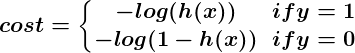 cost expressed as log