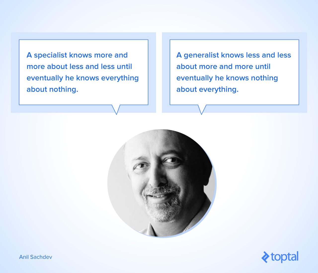 A critique of generalists and specialists to help you balance your view of them when considering software development services